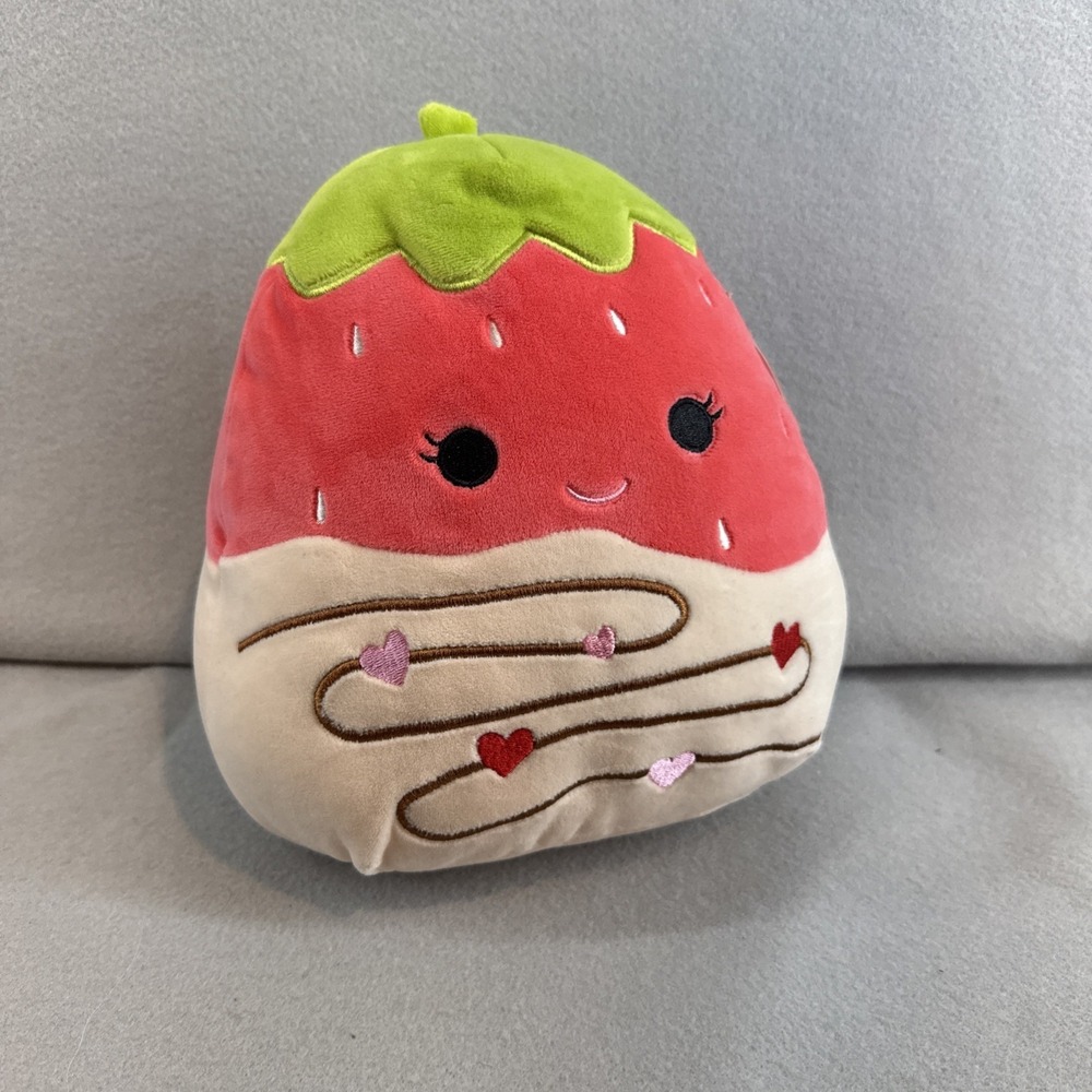 Squishmallows White Chocolate Strawberry Plush Scarlet 10" Valentines With Tag